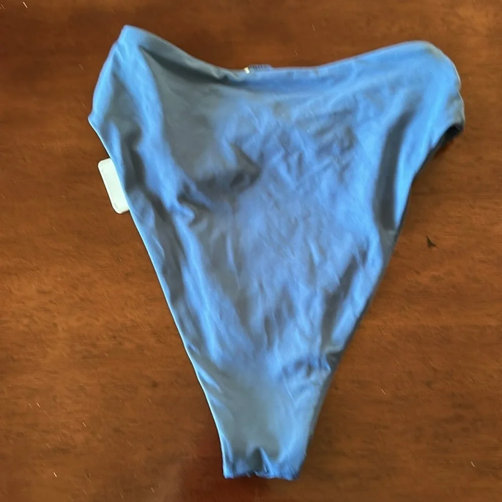 L*Space Nancy Lee Bottom Bitsy High Waist Bikini Blue‎ Pink CBNLB21 XS
